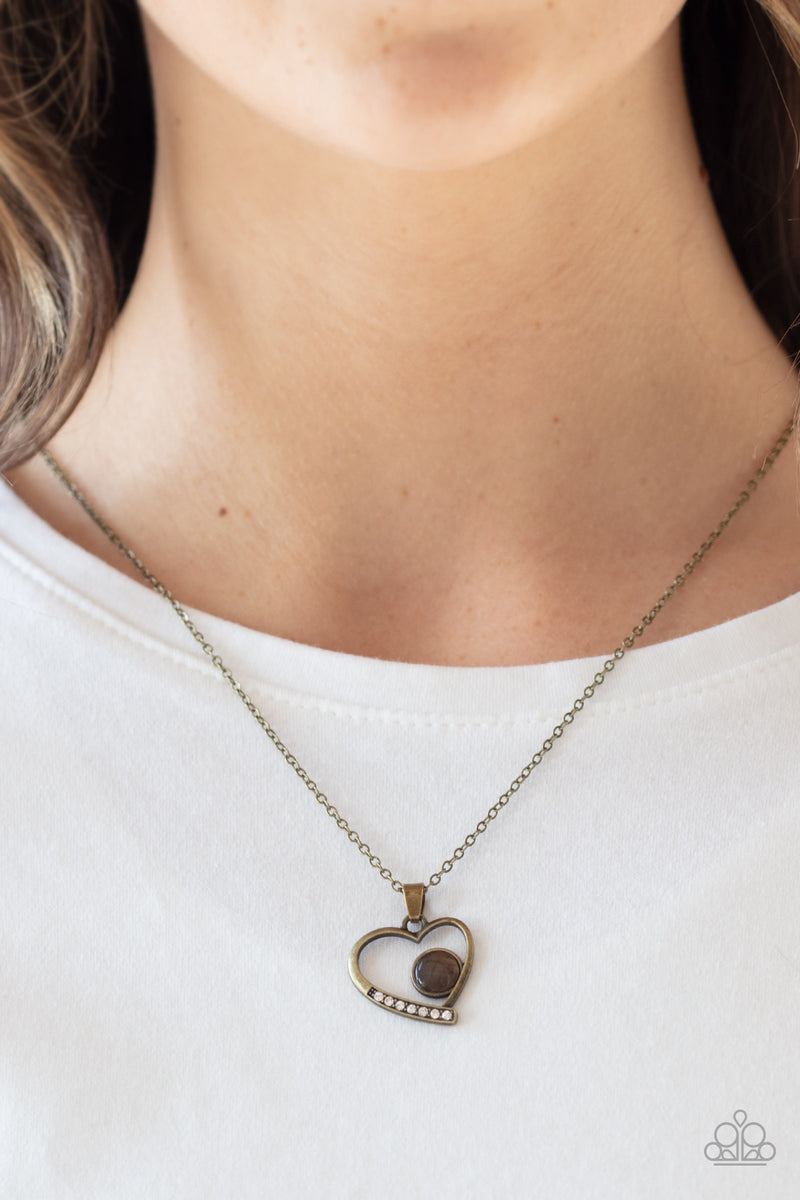 Brass heart hot sale necklace paparazzi