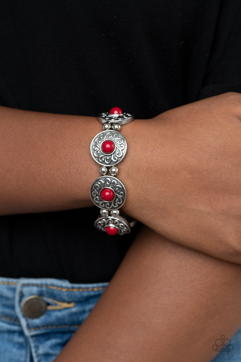Paparazzi Accessories - Lustrous Luminosity - Red Bracelet
