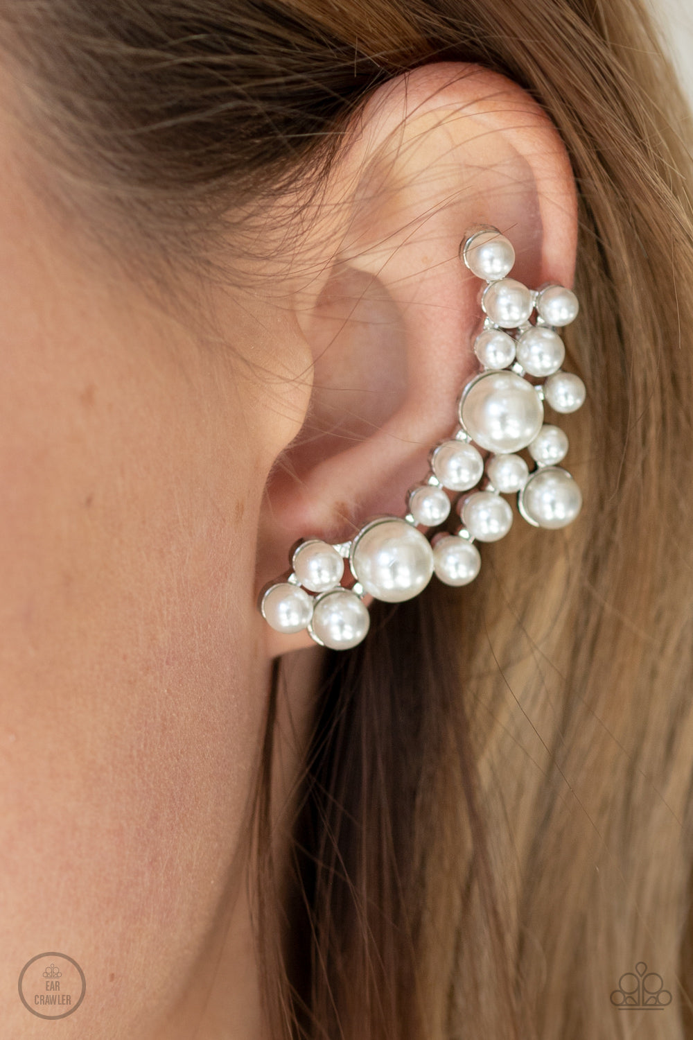 Paparazzi white store pearl earrings