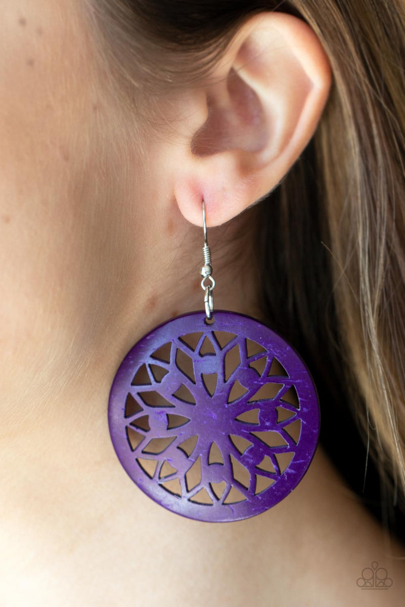 Ocean Canopy - Purple Earrings - Paparazzi Accessories – Bedazzle