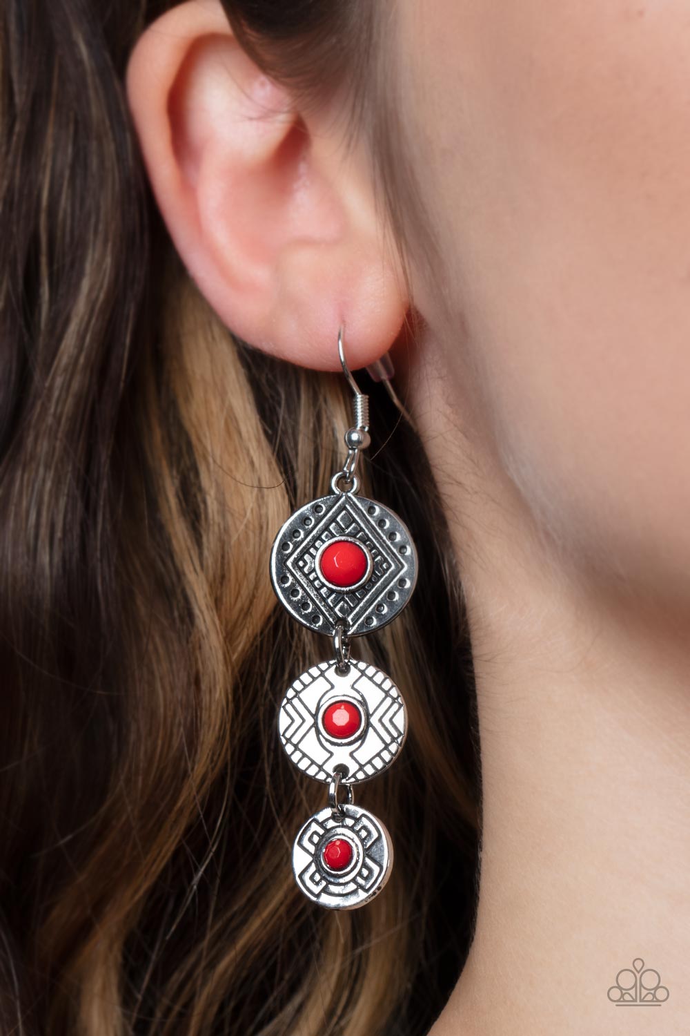 Red sale paparazzi earrings