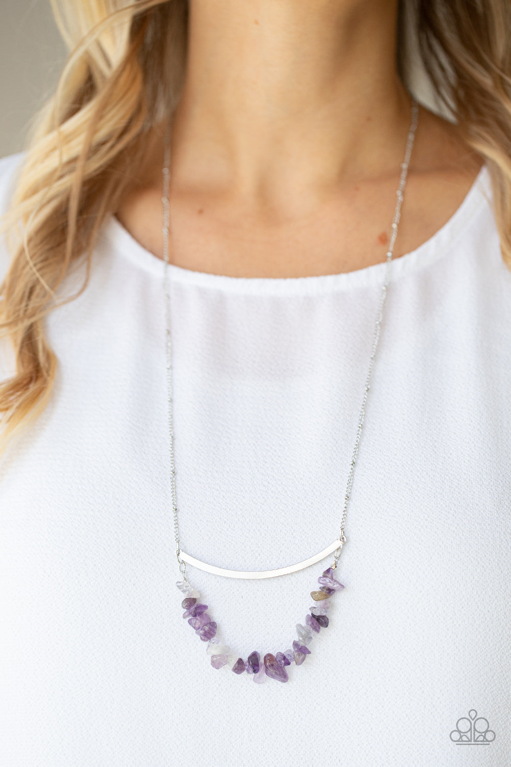 Pebble Prana - Purple Necklace - Paparazzi Accessories – Bedazzle