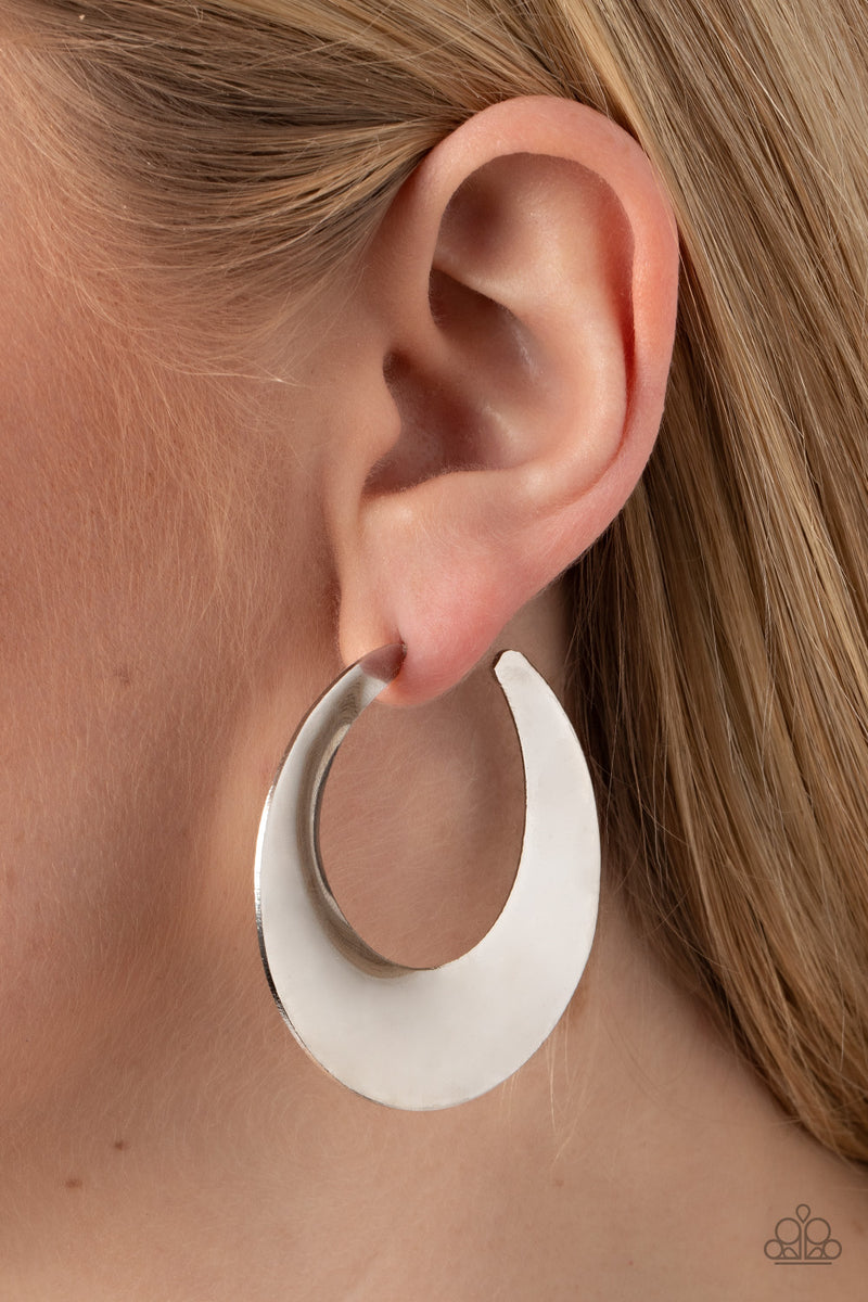 Power Curves - Silver Earrings - Paparazzi Accessories – Bedazzle