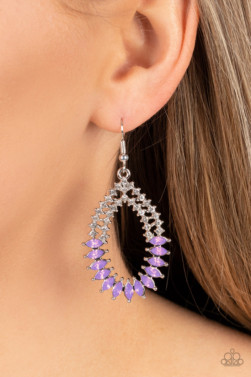 Lucid Luster - Purple Earrings - Paparazzi Accessories – Bedazzle