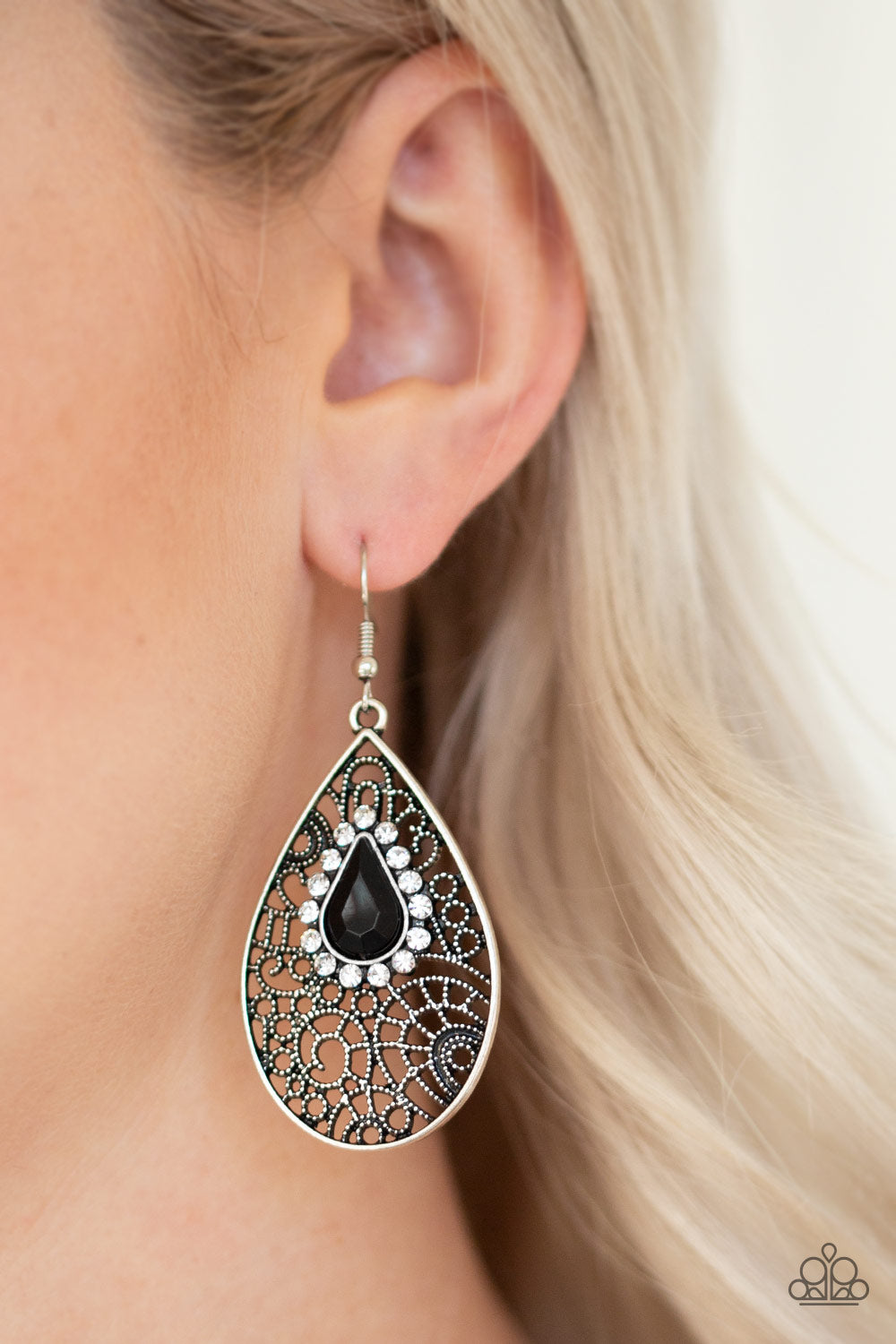 Modern Monte Carlo - Black Earrings - Paparazzi Accessories