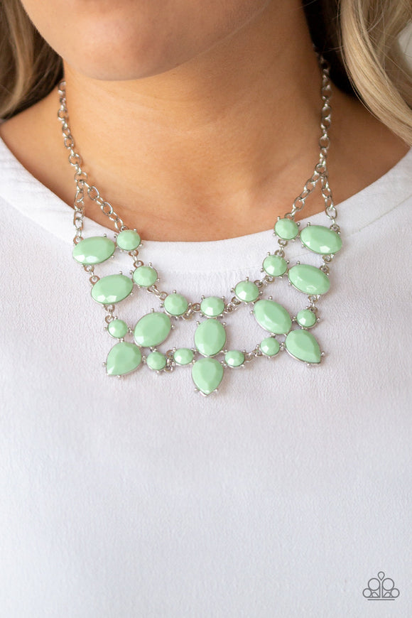 Goddess Glow - Green Necklace - Paparazzi Accessories