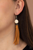 All-Natural Allure - White Earrings - Paparazzi Accessories