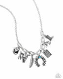 Saloon Girl - Blue Necklace - Paparazzi Accessories