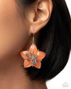 Summer Sprigs - Orange Earrings - Paparazzi Accessories