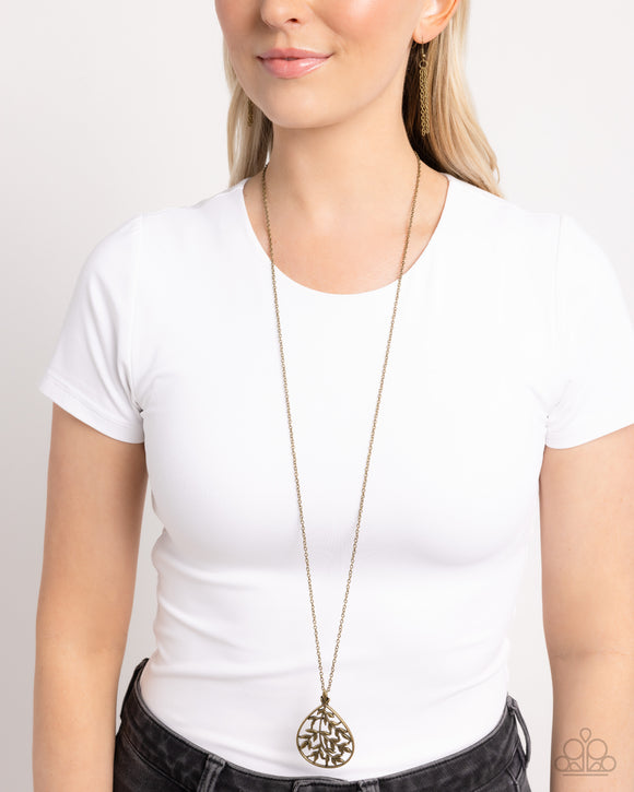 BOUGH Down - Brass Necklace - Paparazzi Accessories