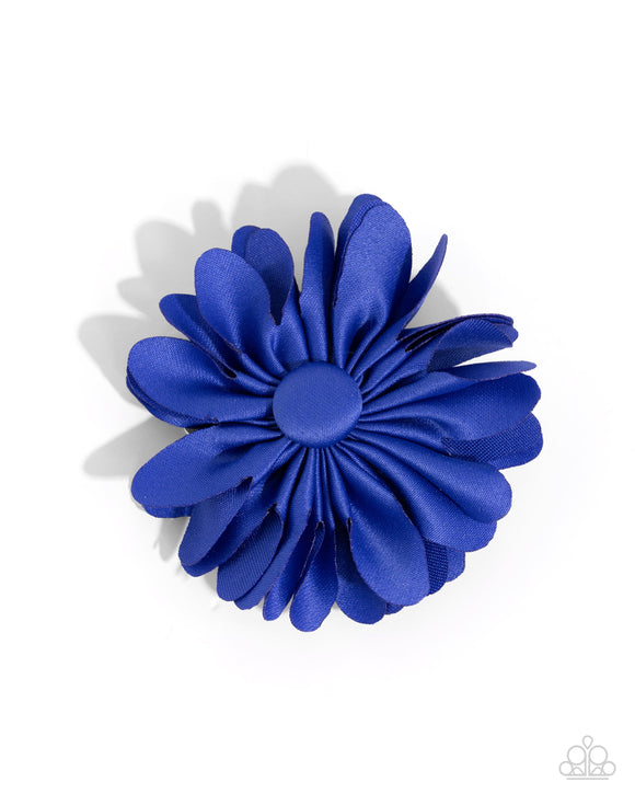 material-girl-garden-blue-hair clip-paparazzi-accessories