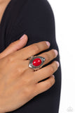 Safari Sightseer - Red Ring - Paparazzi Accessories