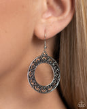 Vineyard Valentine - Silver Earrings - Paparazzi Accessories