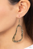 Abstract Antiquity - Brass Earrings - Paparazzi Accessories