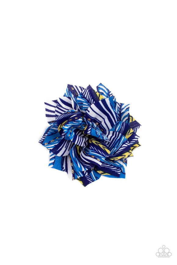 Sonic BLOOM - Blue Hair Clip - Paparazzi Accessories