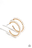 Halo Hustle - Gold Earrings - Paparazzi Accessories