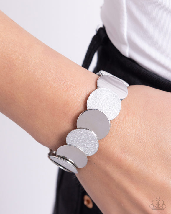 Demurely Disco - Silver Bracelet - Paparazzi Accessories