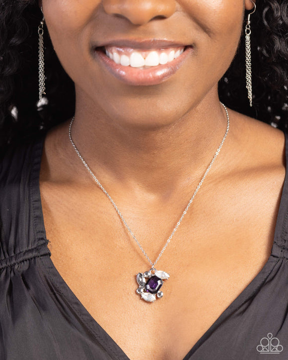 Prismatic Projection - Purple Necklace - Paparazzi Accessories