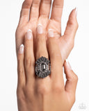 Daringly Deco - Silver Ring - Paparazzi Accessories