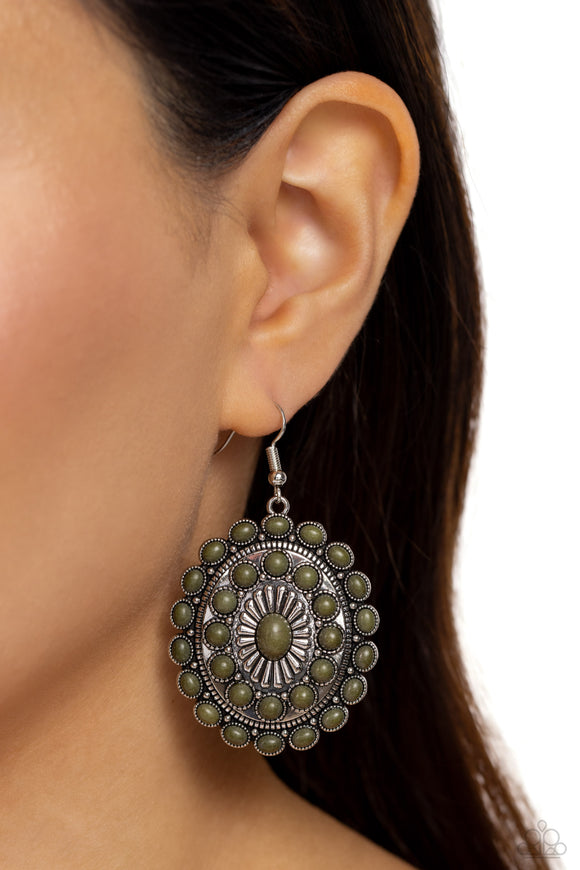 Bohemian Badlands - Green Earrings - Paparazzi Accessories