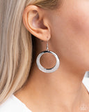 Retro Radius - Silver Earrings - Paparazzi Accessories