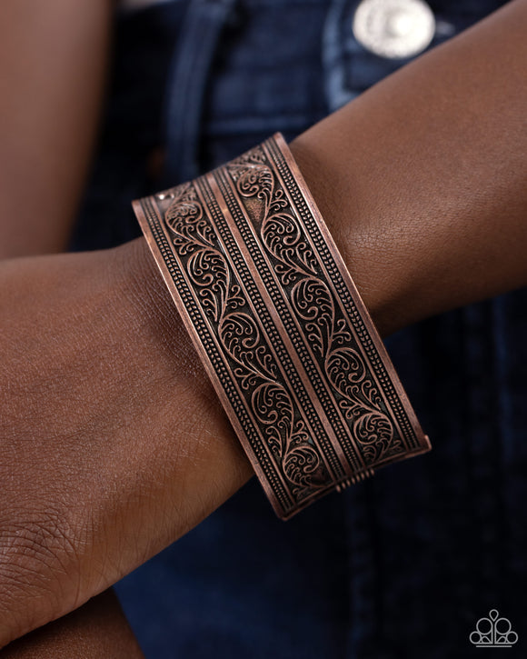 Eclectic European - Copper Bracelet - Paparazzi Accessories