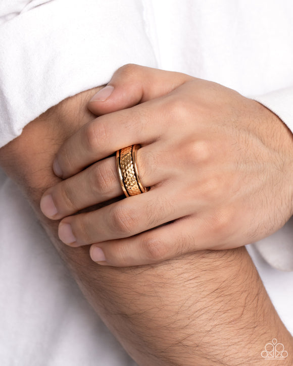 Hammered Houdini - Gold Ring - Paparazzi Accessories