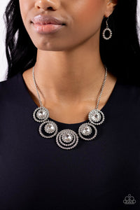 Dramatic Darling - White Necklace - Paparazzi Accessories