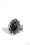 scalloped-in-stone-black-ring-paparazzi-accessories