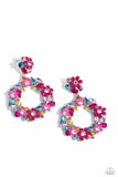 Wreathed In Wildflowers - Multi Post Earrings - Paparazzi Accessories