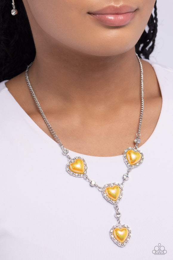 Stuck On You - Yellow Necklace - Paparazzi Accessories