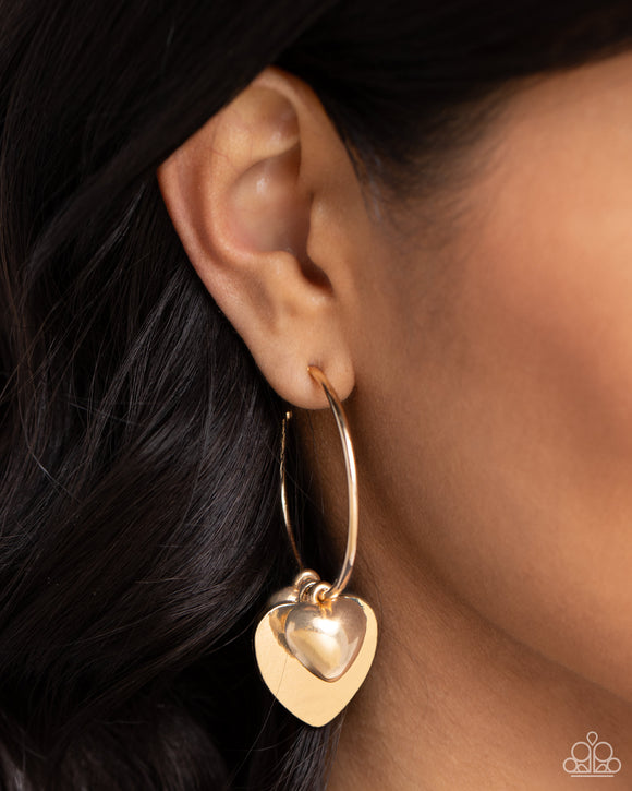 Casually Crushing - Gold Earrings - Paparazzi Accessories