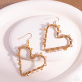 HEART of Your World - Gold Earrings - Paparazzi Accessories