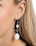 Creative Cascade - White Earrings - Paparazzi Accessories