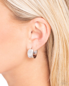 Signature Sheen - Silver Earrings - Paparazzi Accessories