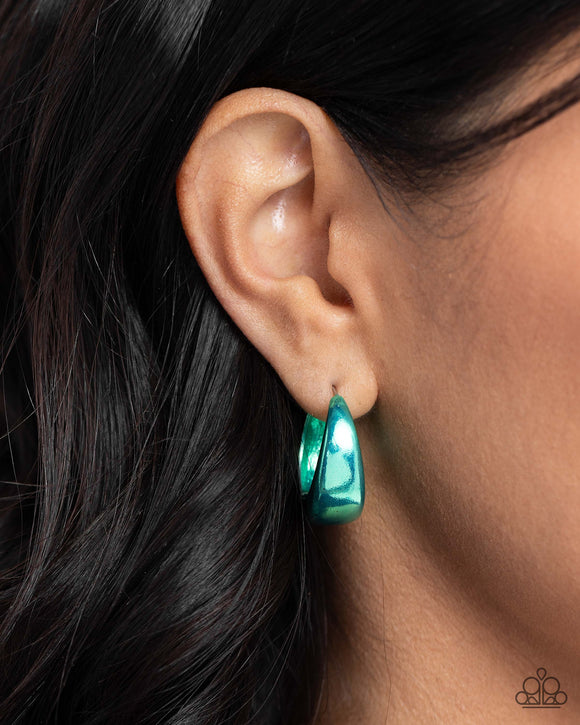 Colorful Curiosity - Green Earrings - Paparazzi Accessories