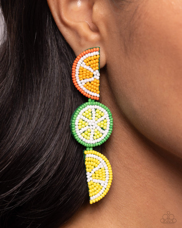 Fresh Fruit - Multi Post Earrings - Paparazzi Accessories