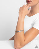 Tactile Thrill - Silver Bracelet - Paparazzi Accessories