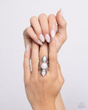 Sultry Sheen - White Ring - Paparazzi Accessories