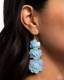 Beaded Bouquet - Blue Earrings - Paparazzi Accessories