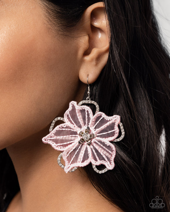 Refined Recognition - Pink Earrings - Paparazzi Accessories