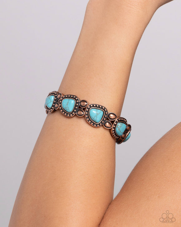 Harmonious Headliner - Copper Bracelet - Paparazzi Accessories