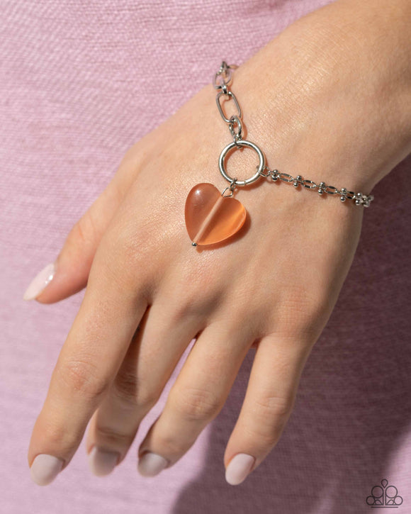 HEART Restoration - Orange Bracelet - Paparazzi Accessories