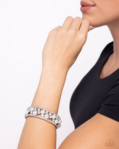 Opera Singer - White Bracelet - Paparazzi Accessories