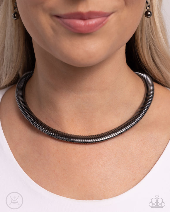 Choker Of The Century - Black Necklace - Paparazzi Accessories