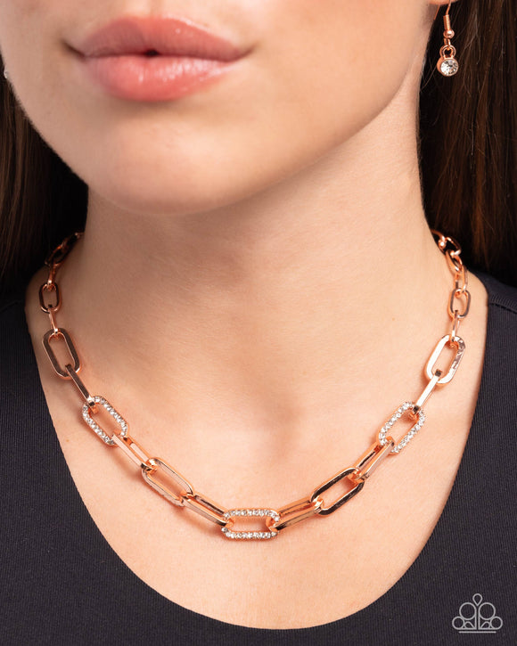 Understated Shimmer - Copper Necklace - Paparazzi Accessories