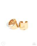 warped-wonder-gold-post earrings-paparazzi-accessories