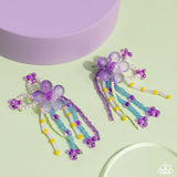 Japanese Blossoms - Purple Post Earrings - Paparazzi Accessories