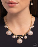 Seashell Sophistication - Brown Necklace - Paparazzi Accessories