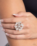 Bubbly Beau - White Ring - Paparazzi Accessories